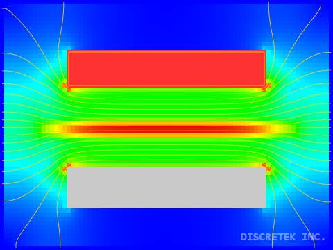 PTFE板隙間の電界強度